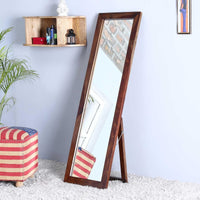 Solid Sheesham Wood Floor Standing Mirror