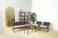 Wooden Sofa Set 5-Seater for Living Room