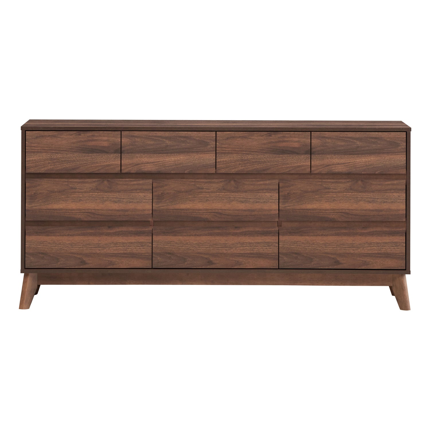 Wooden Chest of Drawer for Living Storage in Walnut Finish