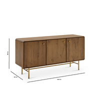 Solid Wood Crockery Unit with Storage for Living Room