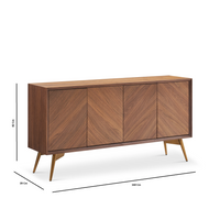 Solid Wood Sideboard Cabinet with Storage for Living Room