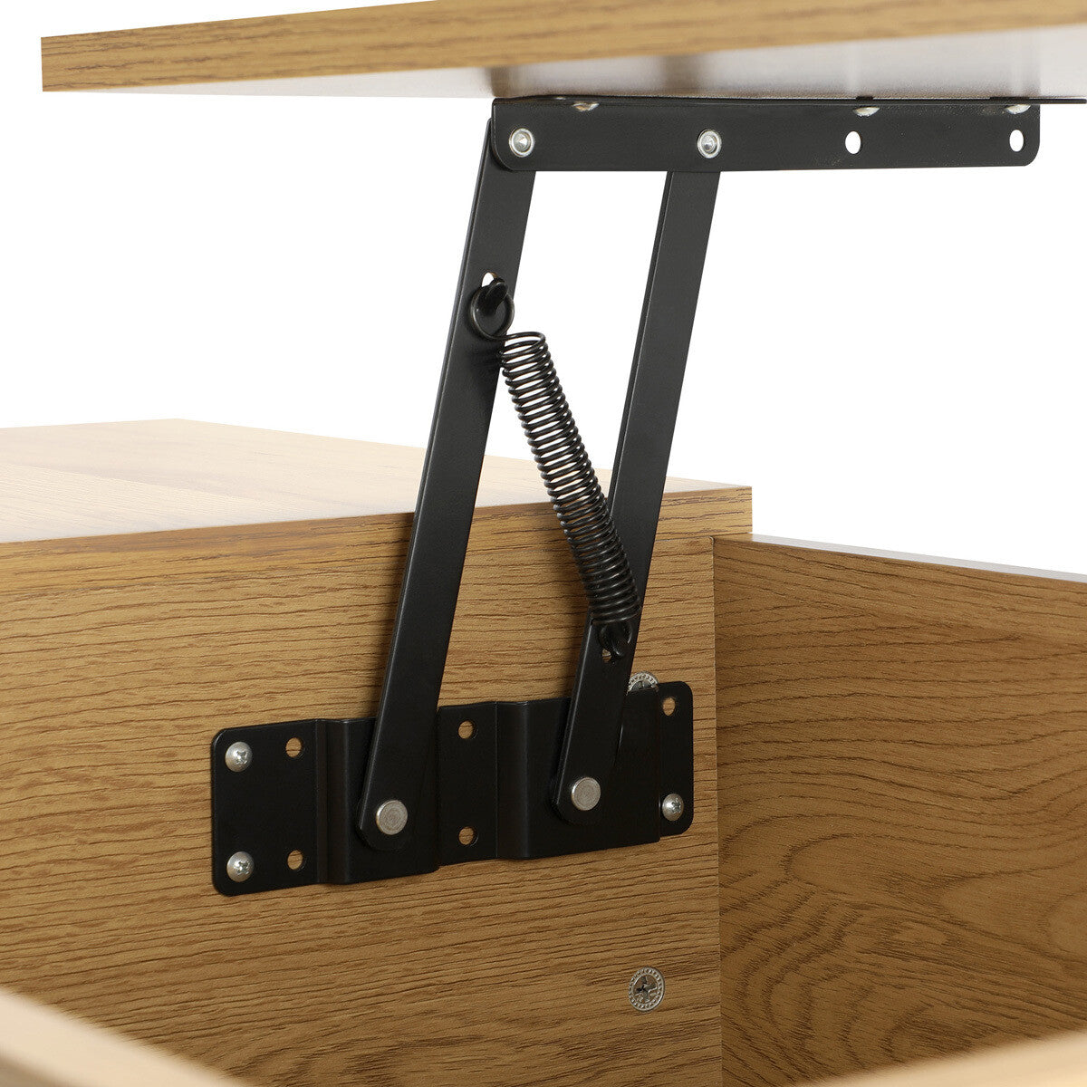 Wooden Lift-Top Coffee Table with Storage