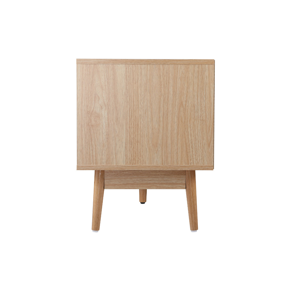 Wooden TV Cabinet for Entertainment Space in Rattan Design