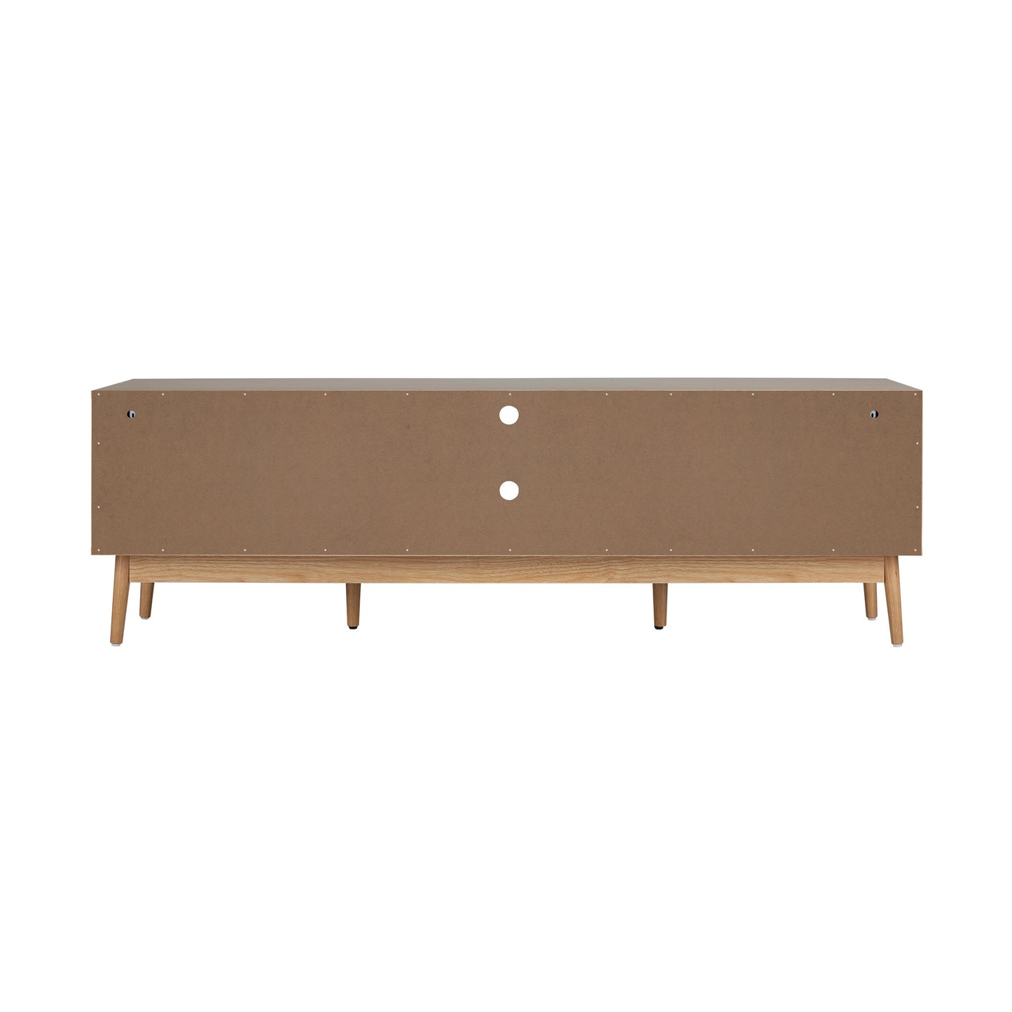 Wooden TV Cabinet for Entertainment Space in Rattan Design