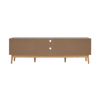 Wooden TV Cabinet for Entertainment Space in Rattan Design