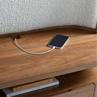 Wooden Upholstered King Size Bed with Nightstands