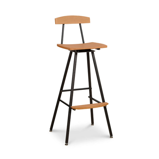 Solid Wood Bar Stool with Iron Leg for Bar Furniture