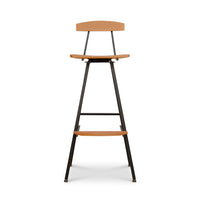 Solid Wood Bar Stool with Iron Leg for Bar Furniture
