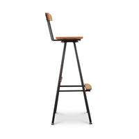 Solid Wood Bar Stool with Iron Leg for Bar Furniture