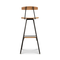 Solid Wood Bar Stool with Iron Leg for Bar Furniture