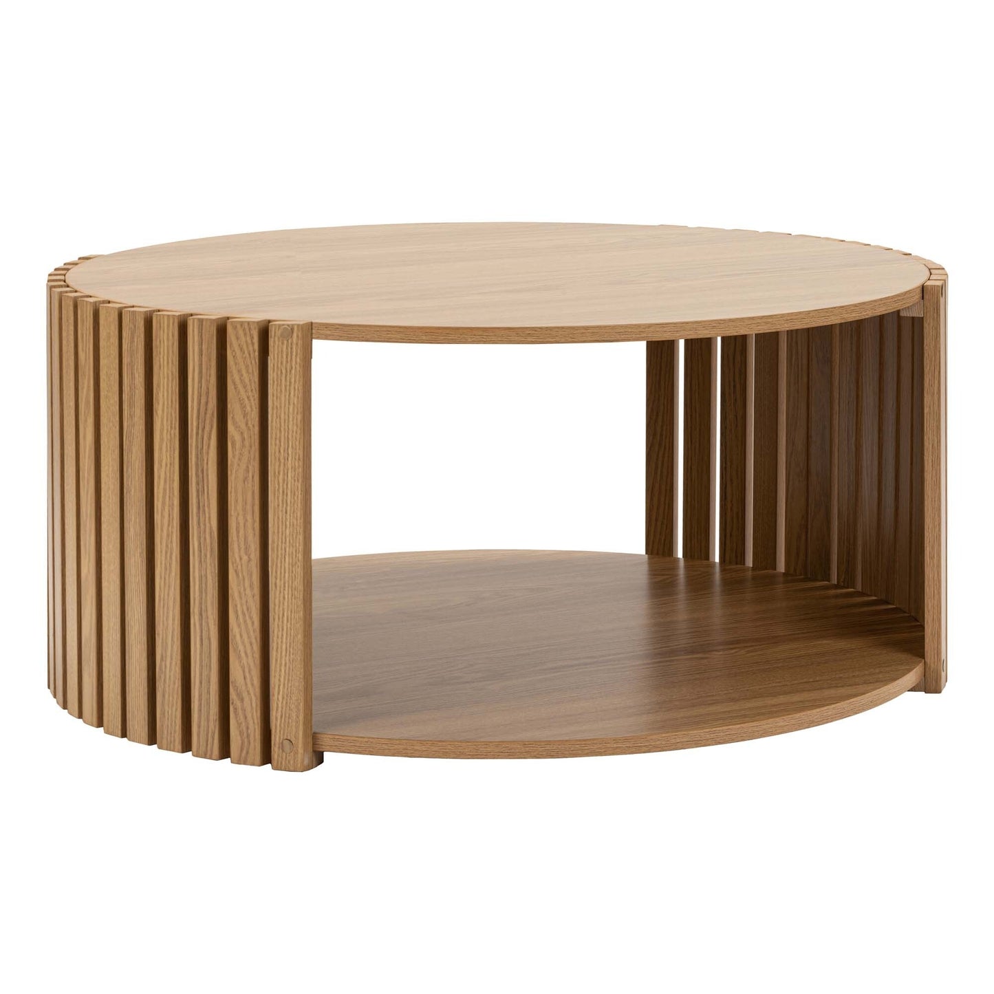 Solid Wood Round Coffee Table for Living Room