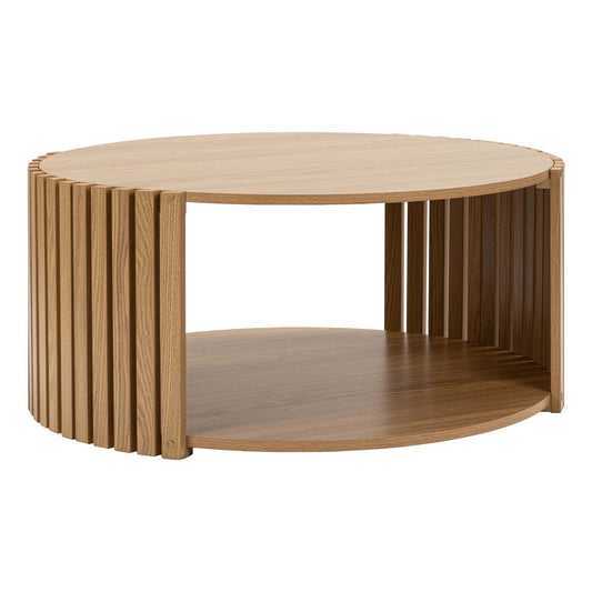 Solid Wood Round Coffee Table for Living Room