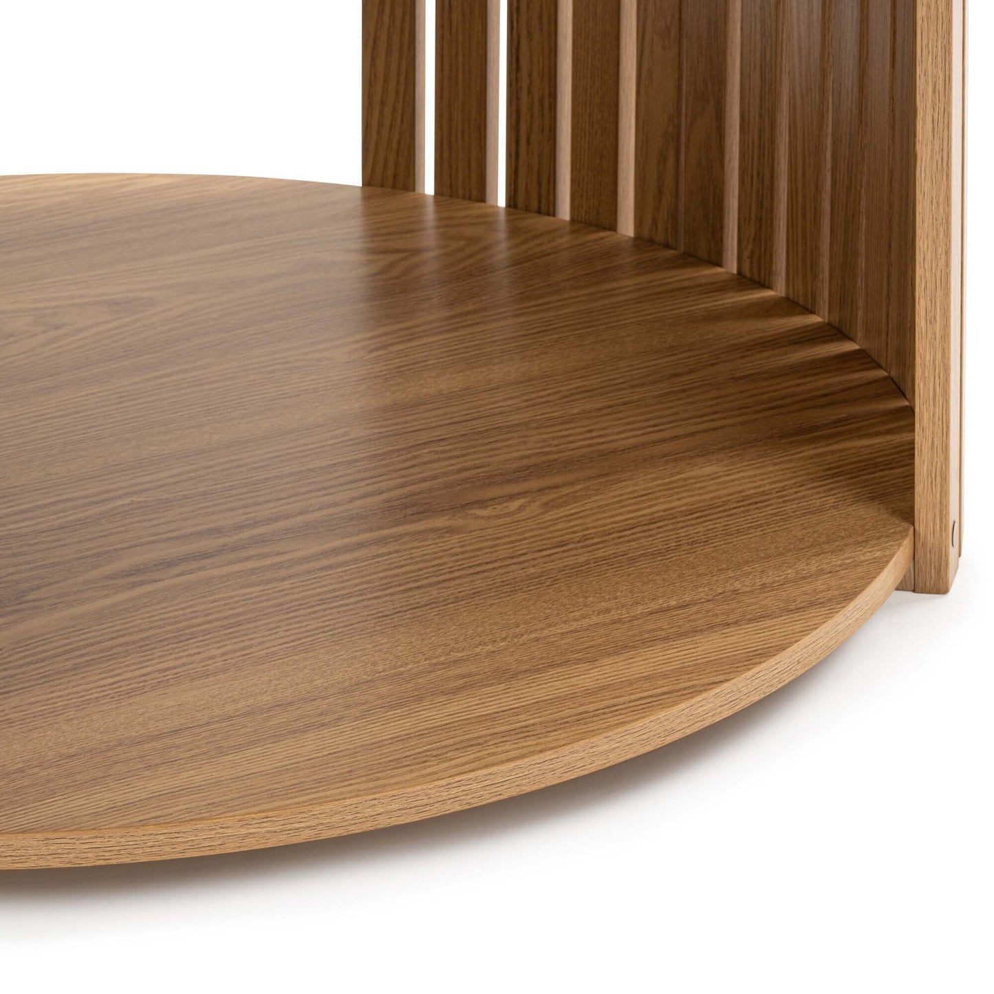 Solid Wood Round Coffee Table for Living Room