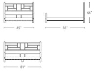 Wooden Queen Size Bed without Storage for Bedroom