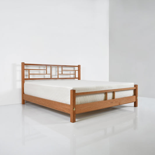 Wooden Queen Size Bed without Storage for Bedroom
