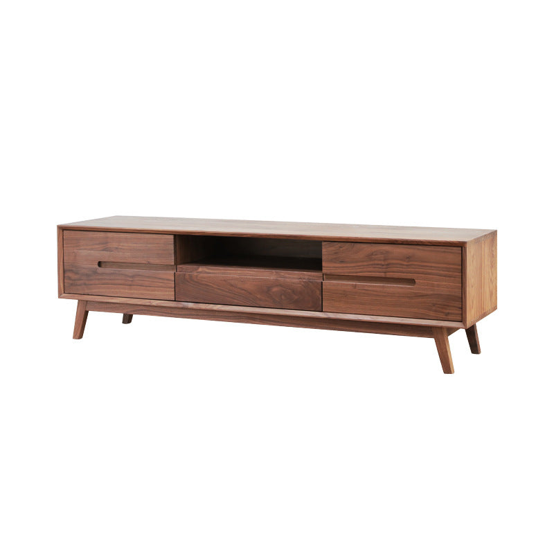 Wooden TV Cabinet with Storage for Living Storage in Natural Finish