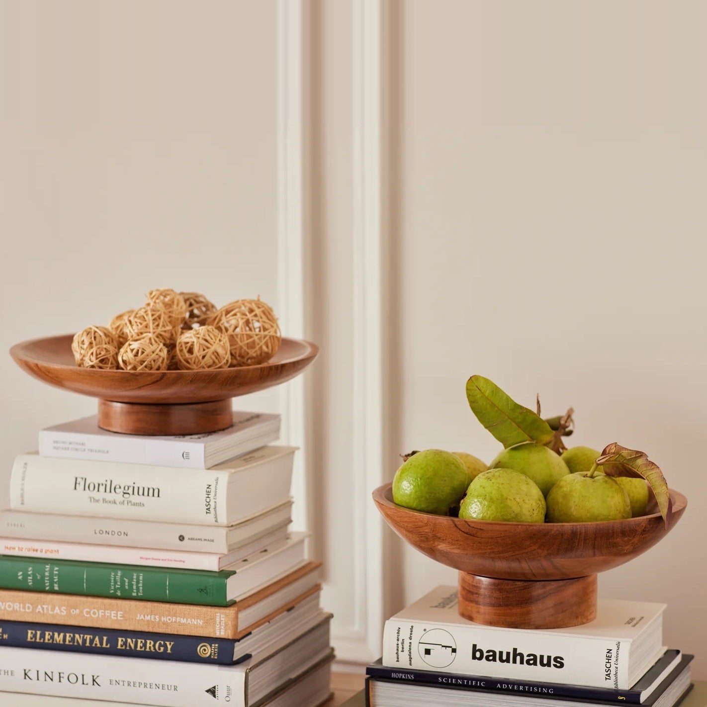 Wooden Fruit Bowl for Dining Table & Kitchen Decor