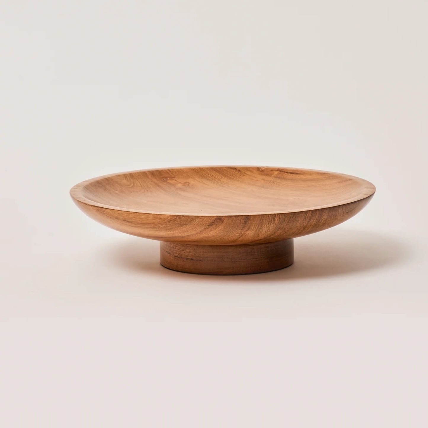 Wooden Serving Bowl Multi-Purpose Pedestal Bowl for Fruits, Snacks & Decoration
