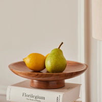 Wooden Serving Bowl Multi-Purpose Pedestal Bowl for Fruits, Snacks & Decoration