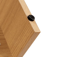 Wooden Coffee Table with Cabinet Storage for Living Room