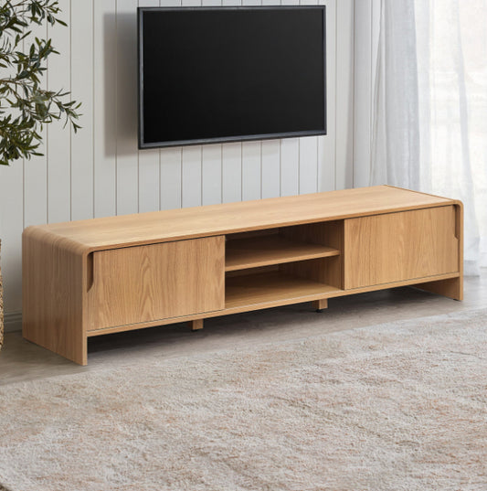 Solid Wood Entertainment Unit for Living Room