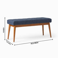 Wooden Tufted Bench | Upholstered Entryway Seating