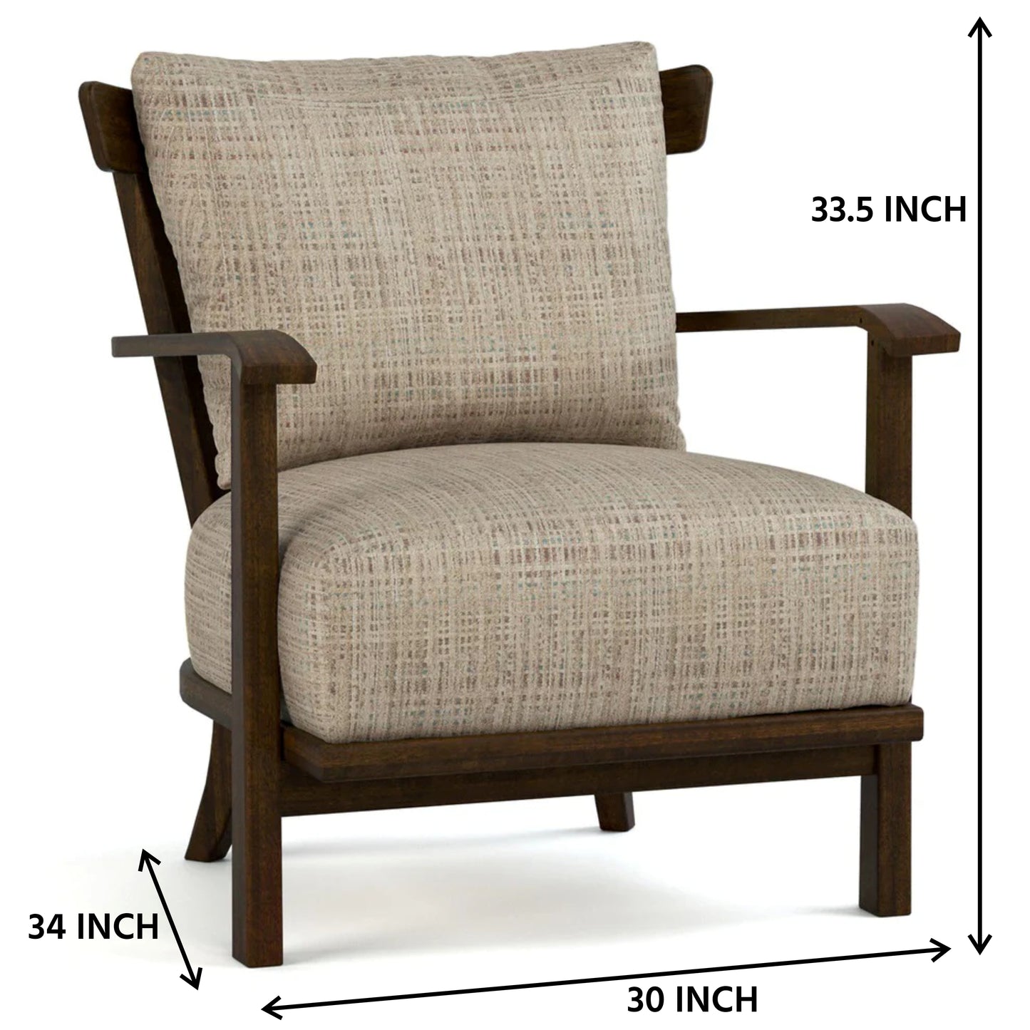 Wooden Single Seater Sofa for Living Room