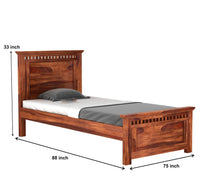 Wooden Single Size Bed without Storage