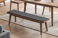 Wooden Extendable Dining Table 6-Seater Set with Bench