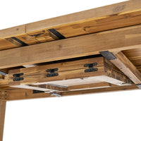 Wooden Extendable Dining Table 6-Seater Set with Bench