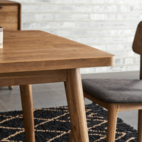 Wooden Extendable Dining Table 6-Seater Set with Bench