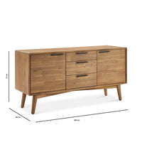 Wooden Sideboard Cabinet with Drawer Storage for Living Room