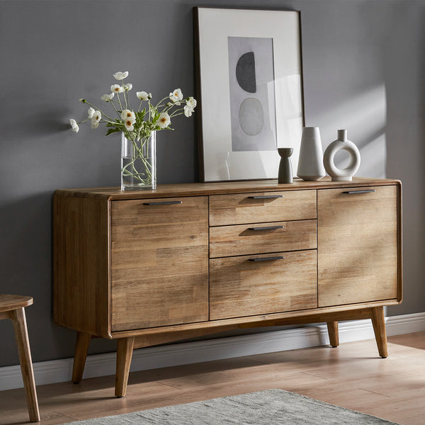 Wooden Sideboard Cabinet with Drawer Storage for Living Room