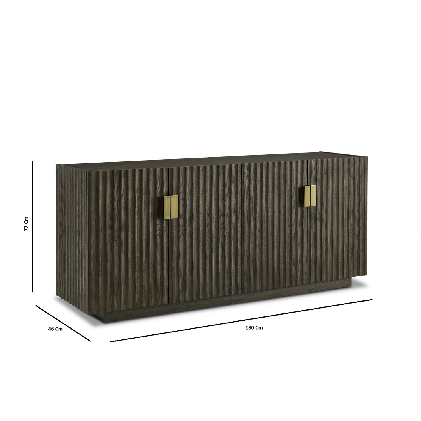 Wooden Crockery Unit with Storage for Living Room