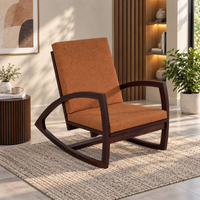 Solid Wood Rocking Arm Rest Chair for Living Room