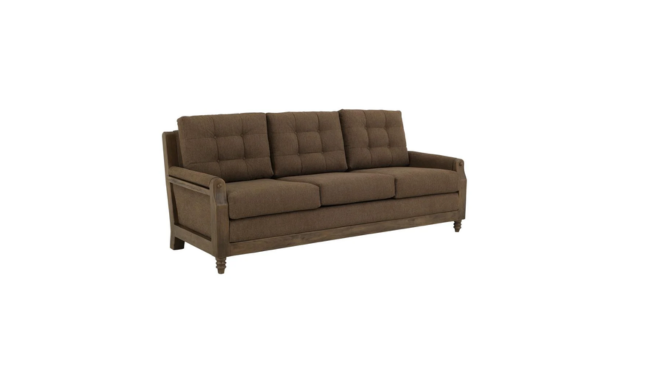 Solid Wood Upholstery 3-Seater Sofa Set for Living Room
