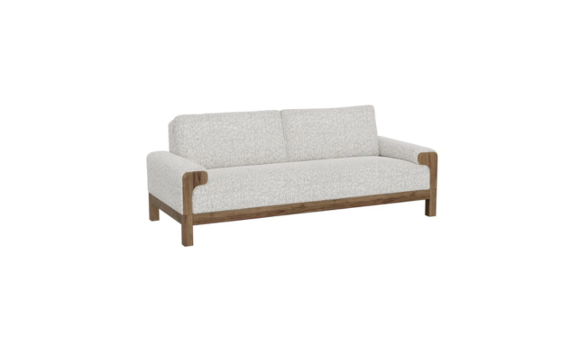Solid Wood Upholstery Sofa Set 3-Seater for Living Room