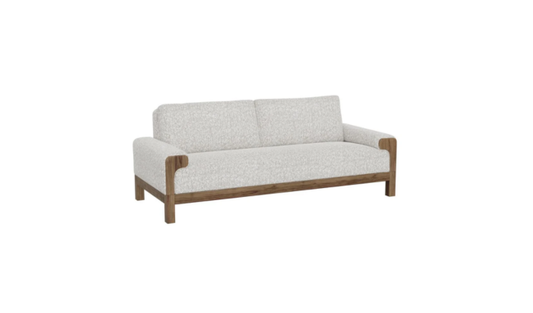 Solid Wood Upholstery Sofa Set 3-Seater for Living Room