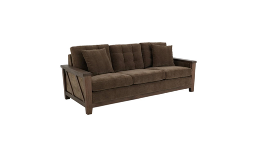 Solid Wood Sofa Set 3-Seater for Living Room