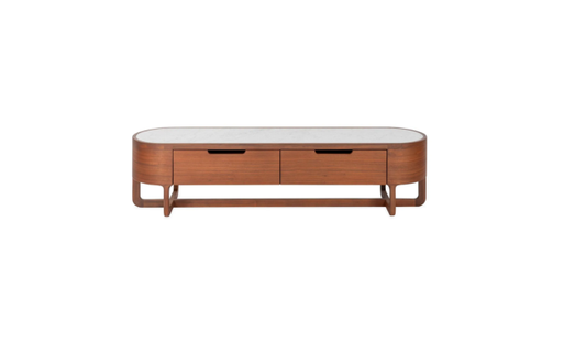 Wooden TV Unit for Living Storage in Natural Oak Finish
