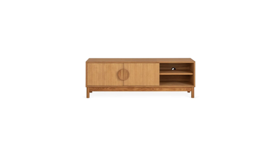 Solid Wood TV Unit for Entertaiment Space in Natural Oak Finish