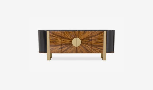 Solid Wood Sideboard Cabinet with Drawers for Living Storage