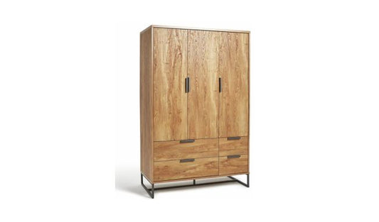 Wooden Wardrobe with Drawer Storage for Bedroom