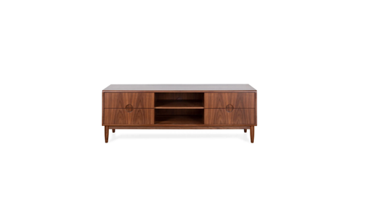 Solid Wood TV Cabinet with Storage for Living Room