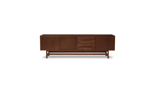 Solid Wood TV Unit with Drawer & Cabinet Storage for Living Room