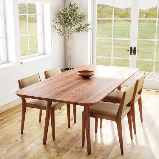 Solid Wood Dining Table 4-Seater Set for Dining Room