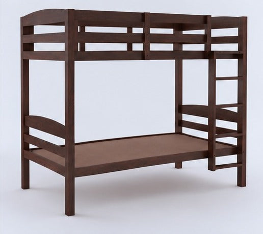Solid Sheesham Wood Bunk Bed with Ladder