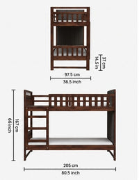 Solid Shessham Wooden Bunk Bed with Ladder