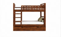 Wooden Bunk Bed with Underbed Storage Drawers