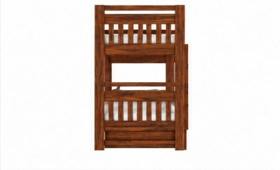 Wooden Bunk Bed with Underbed Storage Drawers